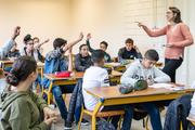 Secondary school students get to work in September at the Matteo Ricci school in Brussels. Photo courtesy of Matteo Ricci.