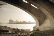 BEAUTY IN DESOLATION. Detroit skyline from the Ambassador Bridge.