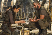 BEFORE THE DELUGE. Jennifer Connelly as naameh and Russell Crowe as Noah