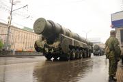 FALSE SECURITY. Ballistic missiles at a Russian parade.