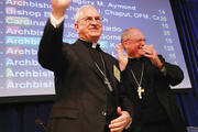 The Bishops' Choice: Archbishop Joseph Kurtz succeeds Cardinal Timothy M. Dolan, right.