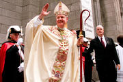 ￼O HAPPY DAY. Cardinal Egan outside St. Patrick’s Cathedral.