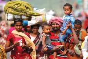 Fleeing Cyclone Phailin