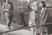 WORKSHOP DAYS. Robie Macauley, Arthur Koestler and Flannery O’Connor at Amana Colonies in Iowa, Oct 9, 1947.