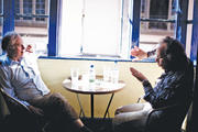 SALESMEN. Richard Dawkins, left, and Lawrence Krauss, in Oxford, England