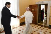 PEACEMAKER? Pope Francis meets with Venezuela's President Nicolas Maduro at the Vatican, June 13, 2013.