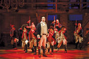 ￼COLONIAL CHIC. Lin-Manuel Miranda and the company of “Hamilton”