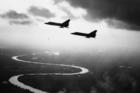 US Air Force F-106As in flight in the early 1960s. Planes such as these were on high alert and ready to launch airstrikes on Soviet missile positions in Cuba during the Cuban Missile Crisis in October, 1962. (U.S. Air Force photo)