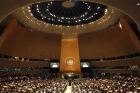 Pope Francis addresses the General Assembly of the United Nations in New York Sept. 25. (CNS photo//Mike Segar, Reuters) 