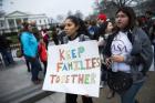 Defending 'Dreamers.' Immigration advocates demonstrate on Pennsylvania Avenue in front of the White House in Washington in this Dec. 30, 2015, file photo. (CNS photo/Shawn Thew/EPA)