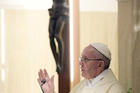 Pope Francis delivers his homily during Mass Sept. 27 in the chapel of the Domus Sanctae Marthae at the Vatican. Don't respond to grief or anguish with pills, alcohol or avoidance, Pope Francis said. (CNS photo/L'Osservatore Romano handout via EPA) 