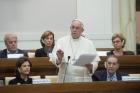 Pope Francis speaks at a conference organized by the Pontifical Academy of Social Sciences at the Vatican on Nov. 24. (CNS photo/L'Osservatore Romano, handout) 