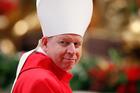 Lithuanian Archbishop Gintaras Grusas is seen at St. Peter's Basilica at the Vatican in this 2013 file photo. (CNS photo/Paul Haring)