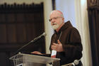 Boston Cardinal Sean P. O'Malley speaks at a conference, "Erroneous Autonomy: The Dignity of Work," Jan. 10 at The Catholic University of America in Washington. (CNS photo/Dana Rene Bowler, The Catholic University of America) 