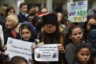 Demonstrators gather during a children's refugee protest in 2016 in London. (CNS photo/Hannah McKay, EPA