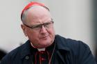 Cardinal Timothy M. Dolan of New York attends Pope Francis' general audience in St. Peter's Square at the Vatican on Feb. 22. (CNS photo/Paul Haring)