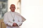 Pope Francis leads his general audience in St. Peter's Square on May 10 at the Vatican. (CNS photo/Tony Gentile, Reuters)