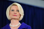 Callista Gingrich, wife of former House Speaker Newt Gingrich, has been nominated by President Donald Trump to be the new U.S. ambassador to the Holy See. She is pictured as her husband speaks at Peachtree Academy in Covington, Georgia, in this Feb. 29, 2012, file photo. (CNS photo/Erik S. Lesser, EPA) 