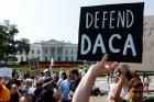 DACA supporters demonstrate near the White House in Washington on Sept. 5. (CNS photo/Kevin Lamarque, Reuters)