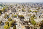 An aerial view of destruction in Santa Rosa, Calif., is seen on Oct. 11 after wildfires. (CNS photo/DroneBase, Reuters)