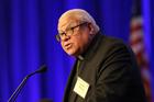 Bishop George V. Murry of Youngstown, Ohio, chair of the U.S. bishops' Ad Hoc Committee Against Racism, speaks on Nov. 13 during the fall general assembly of the U.S. Conference of Catholic Bishops in Baltimore. (CNS photo/Bob Roller)