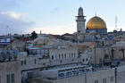 The gold-covered Dome of the Rock at the Temple Mount complex is seen in this overview of Jerusalem's Old City Dec. 6. In an open letter to U.S. President Donald Trump, Christian leaders in Jerusalem said U.S. recognition of the city as the capital of Israel could have dire regional consequences. (CNS photo/Debbie Hill)