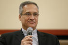 Msgr. Dario Vigano, then-prefect of the Vatican Secretariat for Communication, is pictured at a news conference at the Vatican in this Feb. 8 file photo. (CNS photo/Paul Haring)