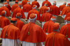 Cardinals attend the Good Friday service led by Pope Francis in St. Peter's Basilica at the Vatican, March 30, 2018. (CNS photo/Paul Haring) 