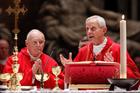 In this 2010 file photo, Cardinal Theodore E. McCarrick, retired archbishop of Washington, and Cardinal Donald W. Wuerl of Washington, concelebrate a Mass of thanksgiving in St. Peter's Basilica at the Vatican. (CNS photo/Paul Haring) 