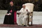  Pope Francis speaks during his general audience in Paul VI hall at the Vatican Aug. 1. (CNS photo/Paul Haring)