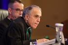 Cardinal DanielDiNardo of Galveston-Houston, president of the U.S. Conference of Catholic Bishops, listens to a question on Nov. 12 during the fall general assembly of the USCCB in Baltimore. (CNS photo/Bob Roller) 