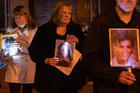 Supporters of the Survivors Network of those Abused by Priests (SNAP) outside the assembly of the United States Conference of Catholic Bishops in Baltimore on Nov. 12, 2018. (CNS photo/Kevin J. Parks, Catholic Review) 