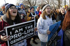 Young pro-life advocates from St. Vincent de Paul Parish in Perryville, Mo., participate in the 46th annual March for Life on Jan. 18 in Washington. (CNS photo/Gregory A. Shemitz)