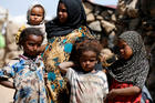 A makeshift camp for internally displaced people near Sanaa, Yemen, on Jan. 28. The United Nations says one child dies every 10 minutes in Yemen. (CNS photo/Khaled Abdullah, Reuters)