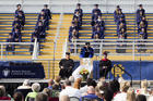 John Flanery, president of Bishop Heelan Catholic Schools in Sioux City, Iowa, speaks to graduating seniors and their families June 27, 2020, during the coronavirus pandemic. (CNS photo/Jerry L Mennenga)