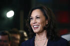 In this June 27, 2019, file photo, then-Democratic presidential candidate Sen. Kamala Harris, D-Calif., listens to questions after the Democratic primary debate hosted by NBC News at the Adrienne Arsht Center for the Performing Art in Miami. (AP Photo/Brynn Anderson, File)