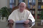 Pope Francis speaks in a recorded message for the TED event, "Countdown," in this still frame from a video released by the Vatican Oct. 10, 2020. The pope joined the global virtual event in support of solutions to climate change. (CNS photo/Vatican Press Office)