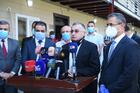 Archbishop Bashar Warda speaks at the opening of a new recovery center originally built by L'Œuvre d’Orient, France, and prepared for Covid-19 patients by the Chaldean Archdiocese of Erbil. (Photo by Stivan Shany, courtesy of the Archdiocese of Erbil)