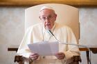 Pope Francis leads his general audience in the library of the Apostolic Palace at the Vatican Nov. 25, 2020. (CNS photo/Vatican Media)