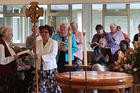 Sisters of St. Joseph of Peace participate in a June 22, 2019, Jubilee liturgy at the St. Mary-on-the-Lake Chapel in Bellevue, Wash. The care of retired women religious has become more challenging amid the coronavirus pandemic. (CNS photo/courtesy Sisters of St. Joseph of Peace)