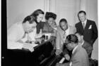 Mary Lou Williams, third from left, with friends in her New York apartment (photo: Alamy).