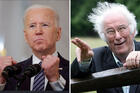 President Joe Biden (CNS photo/Tom Brenner) and Seamus Heaney (Reuters/Niall Carson/PA Wire) 