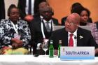 President Jacob Zuma addressing the BRICS Leaders Meeting ahead of the G-20 Leaders Summit, July 7 in Hamburg. (Photo: GCIS)