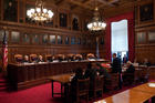 New York State Court of Appeals hears a case. (Wikipedia Commons, via Tracy Collins/Flickr). 