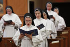 In this Nov. 14, 2017 photo, sisters sing at the Dominican Sisters of Mary, Mother of the Eucharist campus in Ann Arbor, Mich. Their third and latest album, “Jesu, Joy of Man’s Desiring: Christmas with the Dominican Sisters of Mary,” has muscled its way to the top of Billboard’s classical chart and climbed nearly as high on the holiday chart. (AP Photo/Paul Sancya)