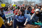 Young demonstrators hold a rally in front of the White House in Washington. (AP Photo/Carolyn Kaster, File)