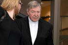 Australian Cardinal George Pell leaves the Melbourne Magistrate Court in Melbourne Tuesday, May 1, 2018. (AP Photo/Andy Brownbill)