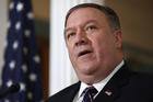 Secretary of State Mike Pompeo speaks about refugees as he makes a statement to the media Monday, Sept. 17, 2018, at the State Department in Washington. (AP Photo/Jacquelyn Martin)