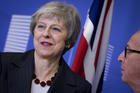 European Commission President Jean-Claude Juncker, right, greets British Prime Minister Theresa May at European Union headquarters in Brussels on Nov. 21, as the two leaders work to finalize a Brexit agreement. (AP Photo/Virginia Mayo)