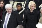 Former House Speaker Newt Gingrich and his wife Callista at the presidential Inauguration on Jan. 20. (AP Photo/Andrew Harnik)